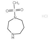 1-(甲基磺酰基)-1,4-二氮杂烷盐酸盐结构式