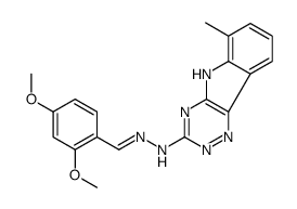 N-[(Z)-(2,4-dimethoxyphenyl)methylideneamino]-6-methyl-5H-[1,2,4]triazino[5,6-b]indol-3-amine结构式