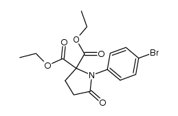 N-(4-bromophenyl)-5,5-diethoxycarbonylpyrrolidone结构式