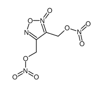 [4-(nitrooxymethyl)-2-oxido-1,2,5-oxadiazol-2-ium-3-yl]methyl nitrate Structure