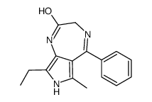 8-Ethyl-3,7-dihydro-6-methyl-5-phenylpyrrolo[3,4-e]-1,4-diazepin-2(1H)-one结构式