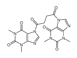 7-[4-(1,3-dimethyl-2,6-dioxopurin-7-yl)-4-oxobutanoyl]-1,3-dimethylpurine-2,6-dione结构式