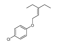 1-chloro-4-(3-ethylpent-2-enoxy)benzene Structure