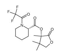 (S)-3,4,4-trimethyl-2-oxotetrahydrofuran-3-yl (S)-1-(2,2,2-trifluoroacetyl)piperidine-2-carboxylate结构式