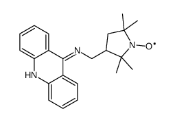 N-[(1-λ1-oxidanyl-2,2,5,5-tetramethylpyrrolidin-3-yl)methyl]acridin-9-amine结构式