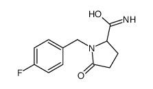 1-[(4-fluorophenyl)methyl]-5-oxopyrrolidine-2-carboxamide结构式