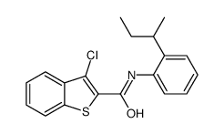 Benzo[b]thiophene-2-carboxamide, 3-chloro-N-[2-(1-methylpropyl)phenyl]- (9CI)结构式