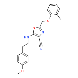 5-{[2-(4-Methoxyphenyl)ethyl]amino}-2-[(2-methylphenoxy)methyl]-1,3-oxazole-4-carbonitrile picture