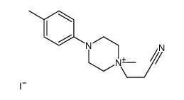 3-[1-methyl-4-(4-methylphenyl)piperazin-1-ium-1-yl]propanenitrile,iodide结构式