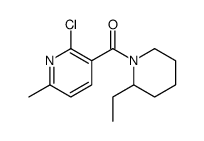 (2-chloro-6-methylpyridin-3-yl)-(2-ethylpiperidin-1-yl)methanone Structure