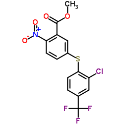 Methyl 5-{[2-chloro-4-(trifluoromethyl)phenyl]sulfanyl}-2-nitrobenzoate结构式