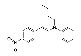 N-Butyl-N'-[1-(4-nitro-phenyl)-meth-(E)-ylidene]-N-phenyl-hydrazine Structure