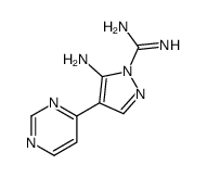 5-amino-4-pyrimidin-4-ylpyrazole-1-carboximidamide Structure