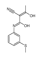2-cyano-3-hydroxy-N-(3-methylsulfanylphenyl)but-2-enamide结构式