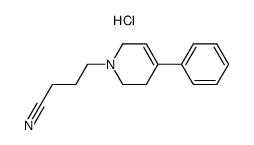 3,6-Dihydro-4-phenyl-1(2H)-pyridinebutanenitrile, hydrochloride结构式