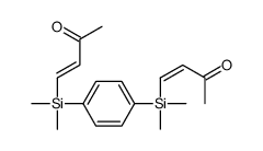 4-[[4-[dimethyl(3-oxobut-1-enyl)silyl]phenyl]-dimethylsilyl]but-3-en-2-one Structure