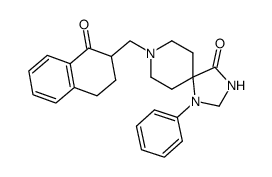 8-(1-oxo-1,2,3,4-tetrahydro-naphthalen-2-ylmethyl)-1-phenyl-1,3,8-triaza-spiro[4.5]decan-4-one Structure