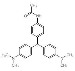 N-[4-[bis(4-dimethylaminophenyl)methyl]phenyl]acetamide structure