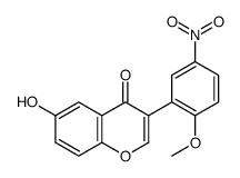 6-hydroxy-3-(2-methoxy-5-nitrophenyl)chromen-4-one Structure