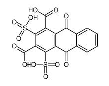 9,10-dioxo-2,4-disulfoanthracene-1,3-dicarboxylic acid Structure