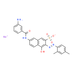 sodium 7-[(3-aminobenzoyl)amino]-3-[(2,4-dimethylphenyl)azo]-4-hydroxynaphthalene-2-sulphonate Structure