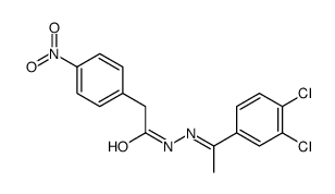 N-[1-(3,4-dichlorophenyl)ethylideneamino]-2-(4-nitrophenyl)acetamide Structure