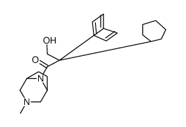 2-cyclohexyl-3-hydroxy-1-(3-methyl-3,8-diazabicyclo[3.2.1]octan-8-yl)-2-phenylpropan-1-one结构式