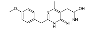2-[4-amino-2-[(4-methoxyphenyl)methyl]-6-methylpyrimidin-5-yl]acetamide结构式