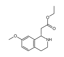 1-Isoquinolineacetic acid,1,2,3,4-tetrahydro-7-methoxy-,ethyl ester结构式