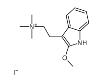 2-(2-methoxy-1H-indol-3-yl)ethyl-trimethylazanium,iodide Structure