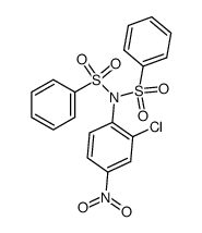 N,N-bis-benzenesulfonyl-2-chloro-4-nitro-aniline Structure