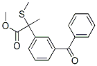 2-(m-Benzoylphenyl)-2-(methylthio)propionic acid methyl ester结构式