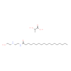 lactic acid, compound with N-[2-[(2-hydroxyethyl)amino]ethyl]octadecanamide (1:1)结构式