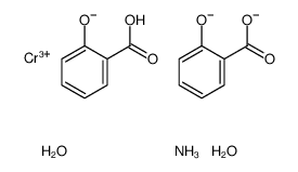 ammonium diaquabis[salicylato(2-)-O1,O2]chromate(1-)结构式