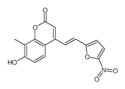 7-hydroxy-8-methyl-4-[(E)-2-(5-nitrofuran-2-yl)ethenyl]chromen-2-one Structure