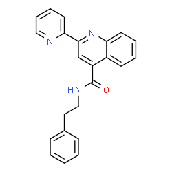 N-(2-phenylethyl)-2-(pyridin-2-yl)quinoline-4-carboxamide结构式