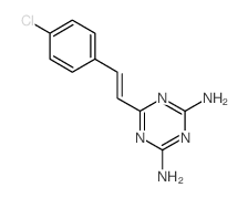 6-[2-(4-chlorophenyl)ethenyl]-1,3,5-triazine-2,4-diamine结构式