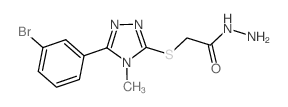 2-{[5-(3-Bromophenyl)-4-methyl-4H-1,2,4-triazol-3-yl]thio}acetohydrazide结构式