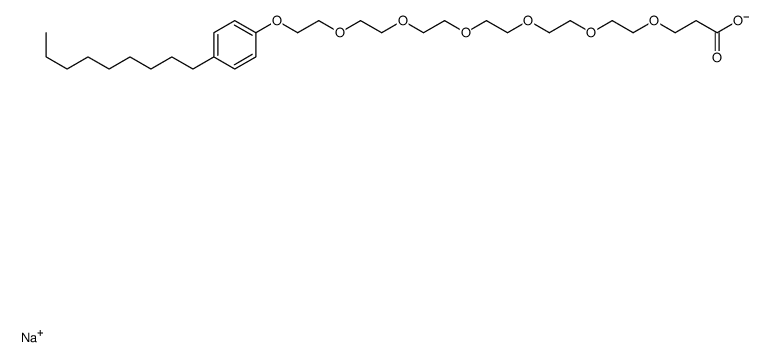 21-(4-Nonylphenoxy)-4,7,10,13,16,19-hexaoxahenicosanoic acid sodium salt结构式