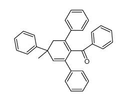 (5'-methyl-5'-phenyl-4',5'-dihydro-[1,1':3',1''-terphenyl]-2'-yl)(phenyl)methanone结构式