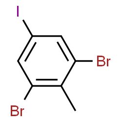 1,3-二溴-5-碘-2-甲基苯结构式