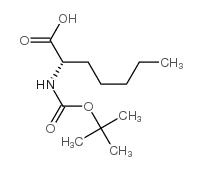 (S)-2-((叔丁氧基羰基)氨基)庚酸结构式