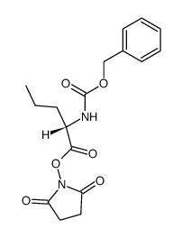N-(benzyloxycarbonyl)-L-norvaline N-hydroxysuccinimide ester Structure