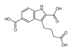 3-(3-carboxypropyl)-1H-indole-2,5-dicarboxylic acid结构式