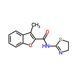 2-Benzofurancarboxamide,N-(4,5-dihydro-2-thiazolyl)-3-methyl-(9CI) Structure