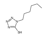1-hexyl-2H-tetrazole-5-thione结构式