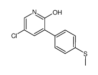 5-chloro-2-hydroxy-3-[4-(methylthio)phenyl]pyridine结构式