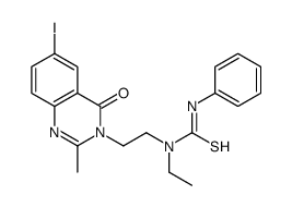 1-ethyl-1-[2-(6-iodo-2-methyl-4-oxoquinazolin-3-yl)ethyl]-3-phenylthiourea结构式