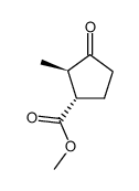 Cyclopentanecarboxylic acid, 2-methyl-3-oxo-, methyl ester, (1S,2R)- (9CI) Structure