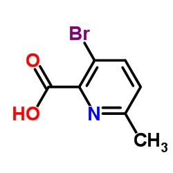 3-Bromo-6-methyl-2-pyridinecarboxylic acid Structure